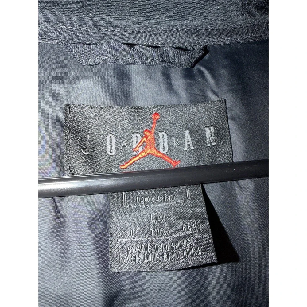 Air Jordan Puffer Jacket Mens 2XL Black 1/2 Zip Pullover Basketball